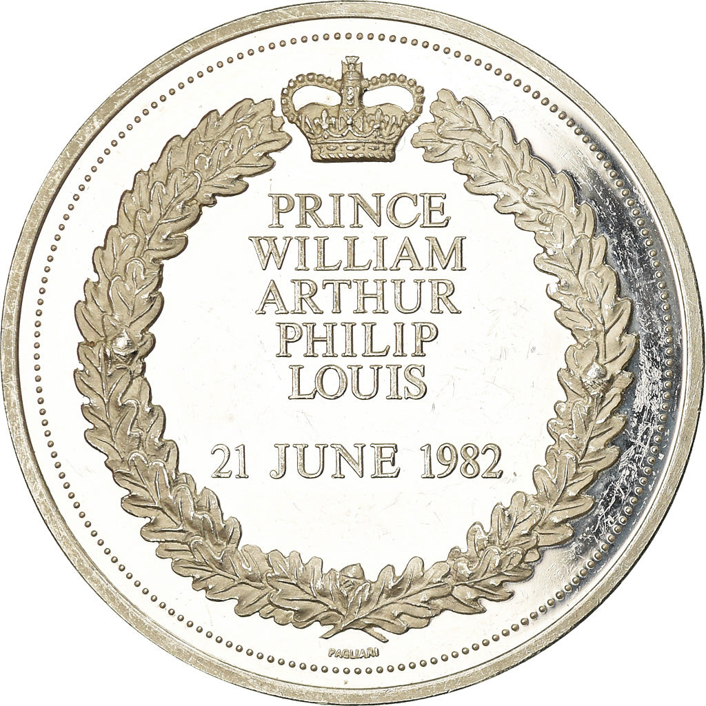 United Kingdom , Medal, Prince William, Commemorating the Royal Birth, 1982