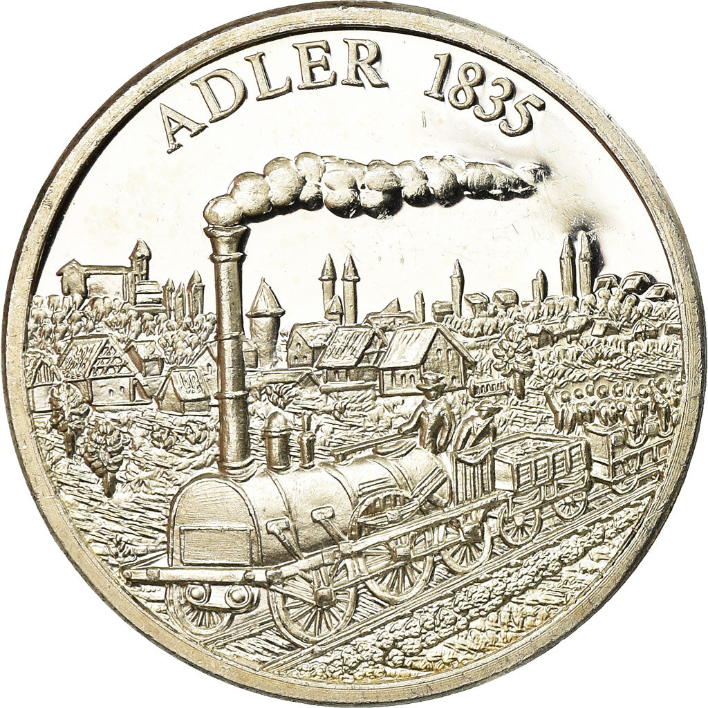 Deutschland, Medaille, Geschichte der Eisenbahn, Adler, Railway, UNZ+, Silber
