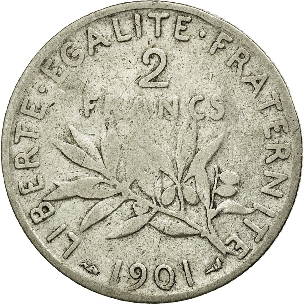 Monnaie, France, Semeuse, 2 Francs, 1901, TB, Argent, Gadoury:532