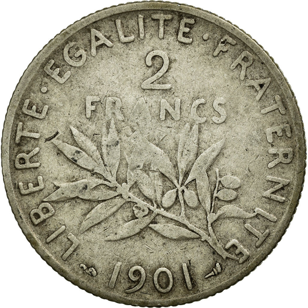 Monnaie, France, Semeuse, 2 Francs, 1901, TB, Argent, Gadoury:532