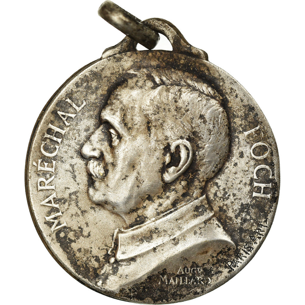 Francia, medalla, Maréchal Foch, Commandant des Armées, 1918, Aug.Maillard