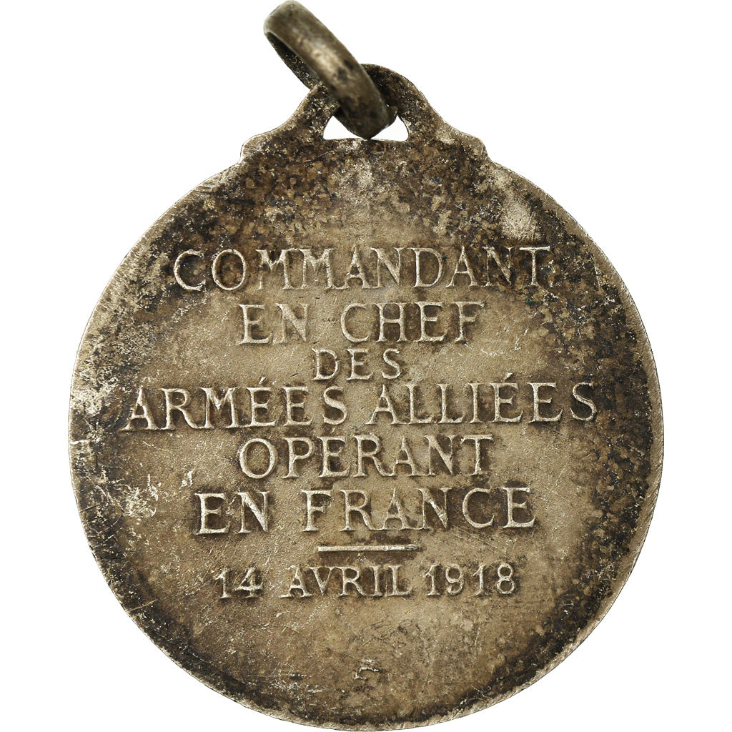 Francia, medalla, Maréchal Foch, Commandant des Armées, 1918, Aug.Maillard