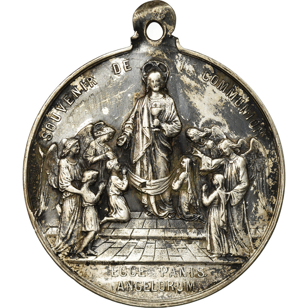 France, Medal, Souvenir de 1ère Communion, Religions & beliefs, 1879