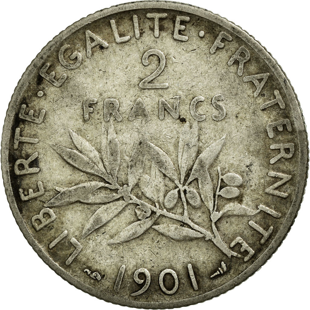 Monnaie, France, Semeuse, 2 Francs, 1901, TB+, Argent, Gadoury:532