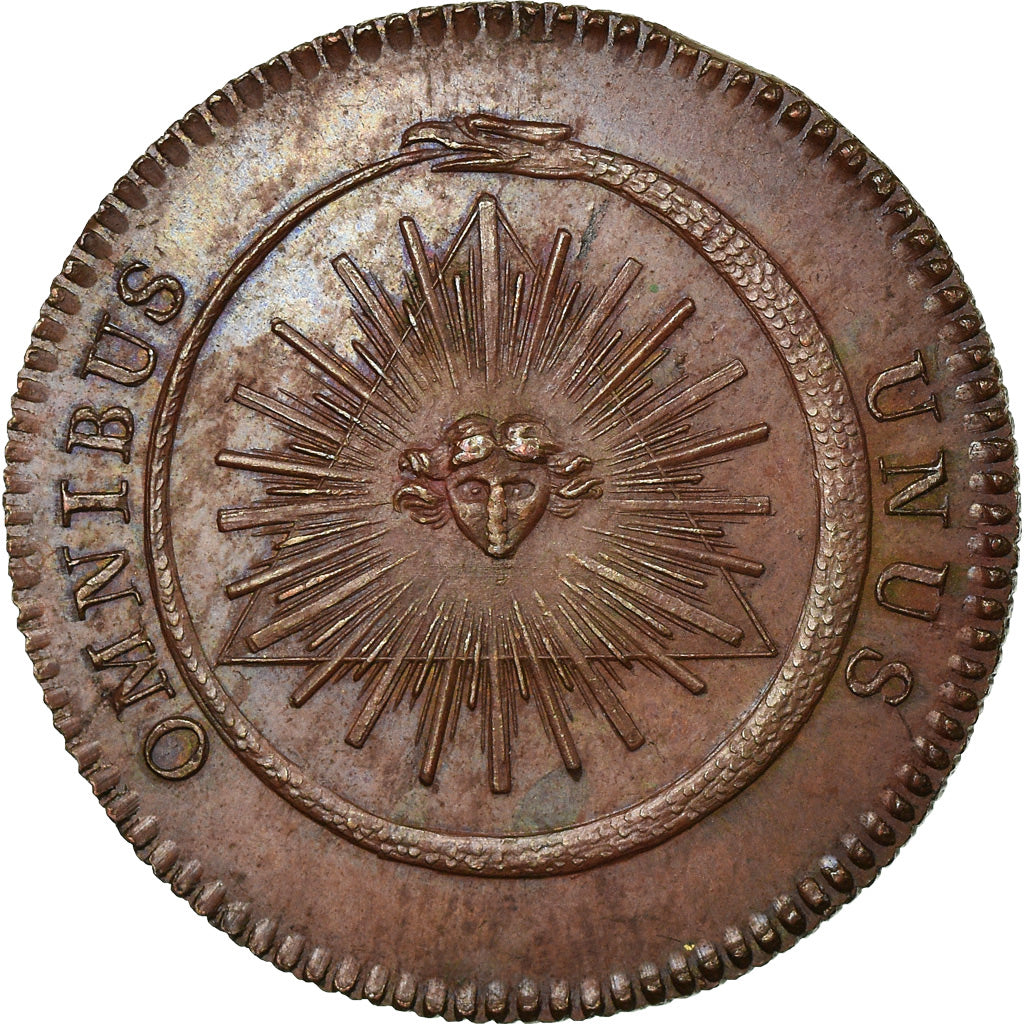 France, Token, Masonic, Grand Orient de France, MS(63), Copper