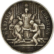 Francia, medaglia, Mariage Chrétien, Religions & beliefs, Barre, BB+, Argento
