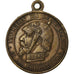 França, Medal, Napoléon III, Satirique, Bataille de Sedan, 1870, AU(55-58)