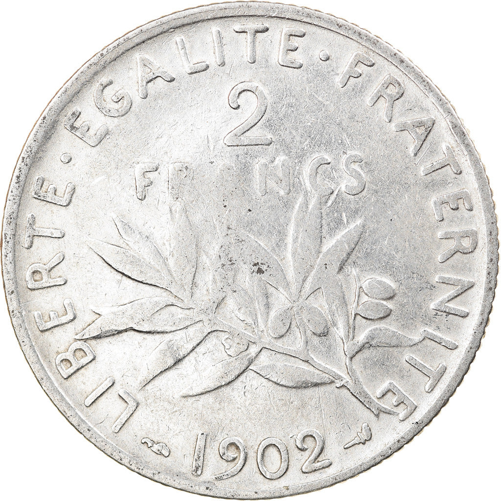Monnaie, France, Semeuse, 2 Francs, 1902, Paris, TB+, Argent, Gadoury:532