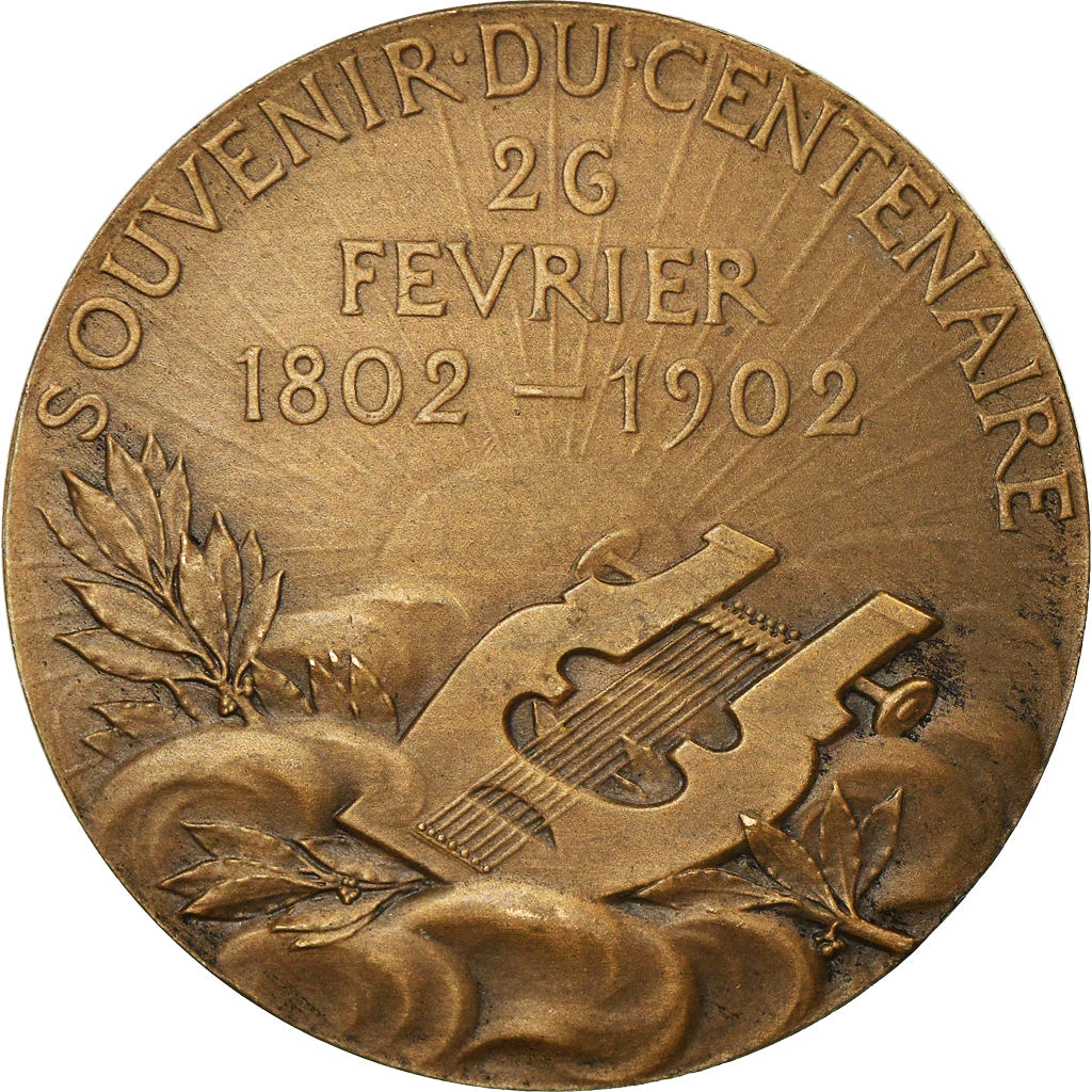 France, Medal, Victor Hugo, Souvenir du Centenaire, 1902, Chaplain, MS(63)