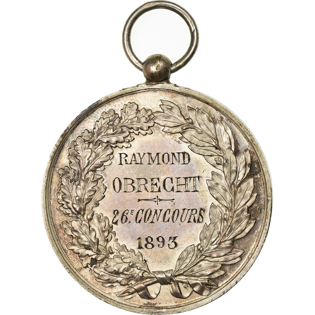 Algeria, Medal, Société de Tir d'Alger, Francs Tireurs, 1893, MS(60-62)