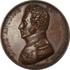 France, Medal, Louis Antoine, Duc d'Angoulème, 1815, Gayrard, AU(55-58), Copper