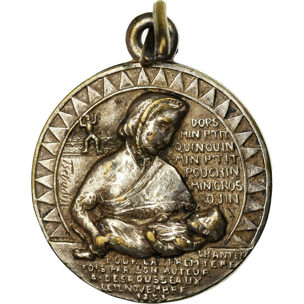 França, Medal, Chorale Folklorique Desrousseaux, Lille, 1885, Tschudin