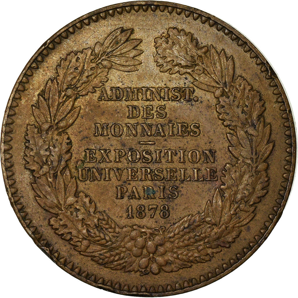 France, Medal, Exposition universelle de Paris, 1878, Barre, EF(40-45), Bronze