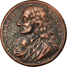 Francia, medalla, Blaise Pascal, Philosophe, History, 1662, Dassier, MBC, Cobre