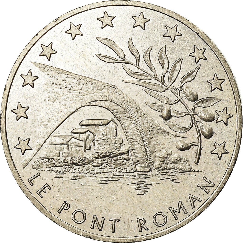 France, Medal, 3 Euro Ville de Nyons, 1996, MS(65-70), Copper-nickel