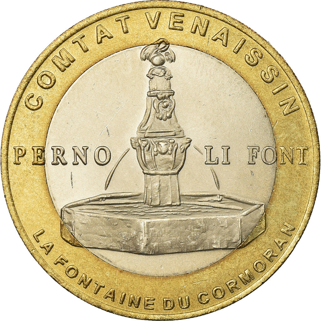 France, Token, 10 euro de Pernes-les-Fontaines, 1996, MS(65-70), Bi-Metallic