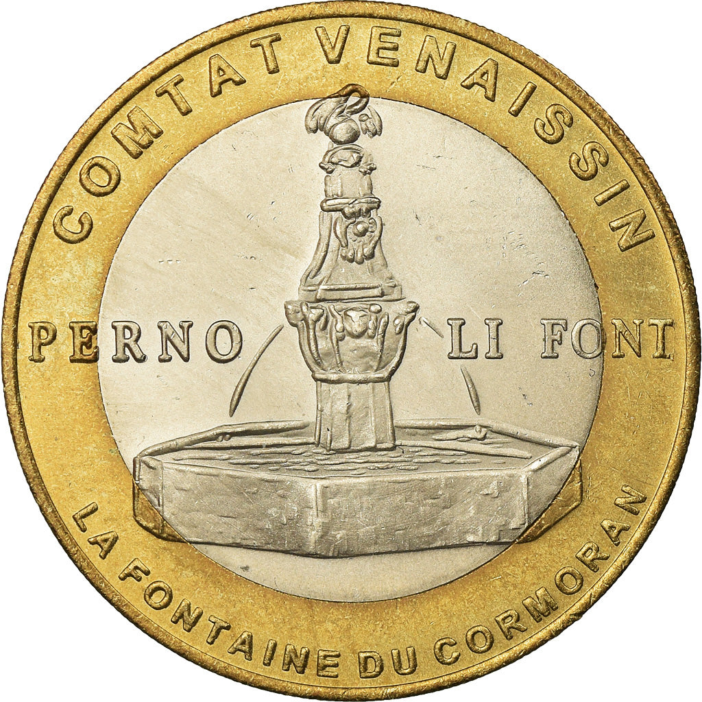 France, Token, 10 euro de Pernes-les-Fontaines, 1996, MS(64), Bi-Metallic