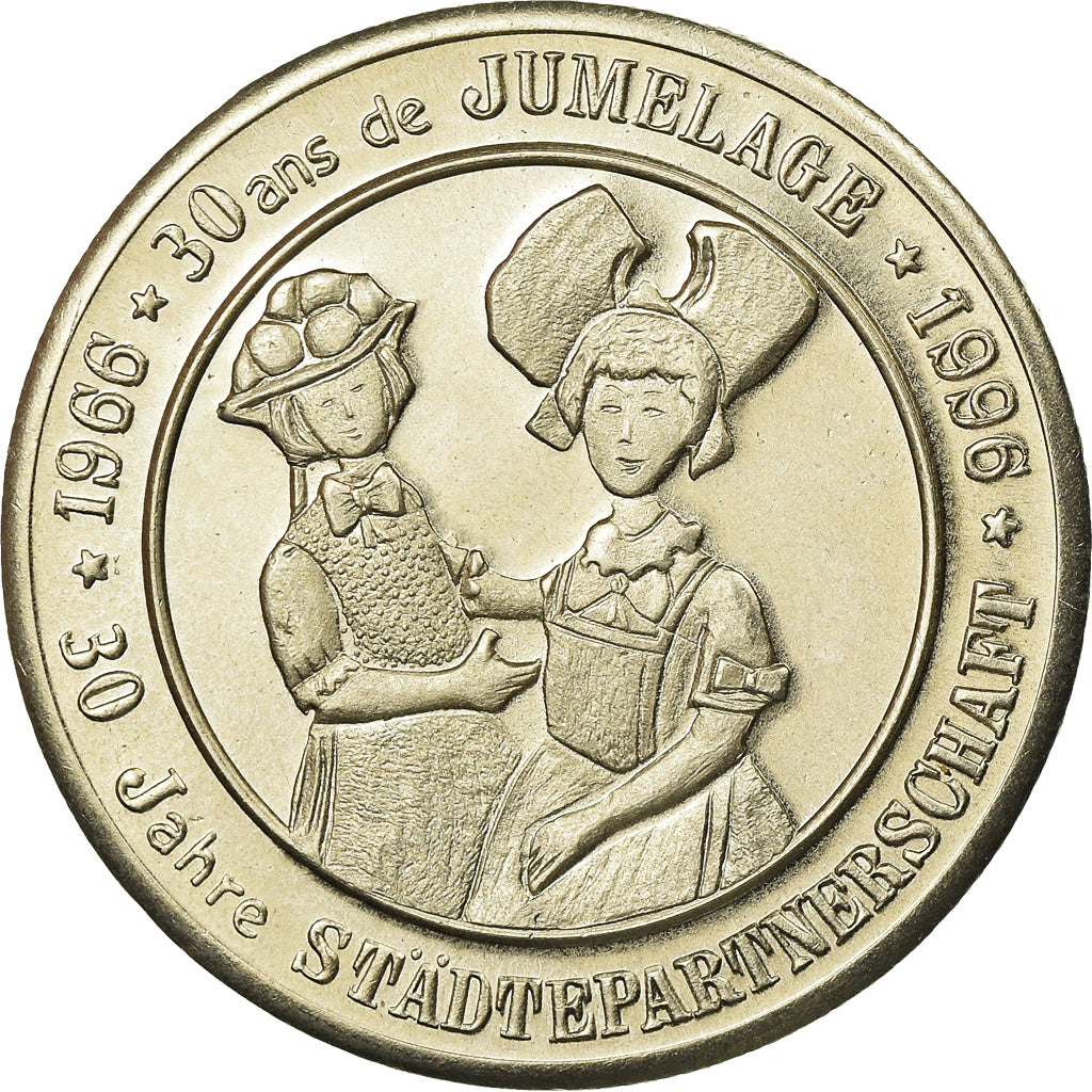 France, Token, 3 Euro de Sélestat, 1996, MS(65-70), Copper-nickel