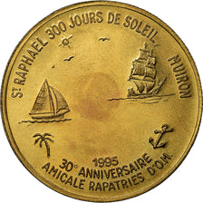 France, Token, 3 Euro de Saint-Raphaël, 1996, MS(64), Copper-Nickel-Aluminum