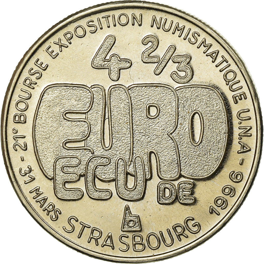 Frankrijk, Token, 4 2/3 Euro, Ecu de Strasbourg, 1996, FDC, Copper-nickel