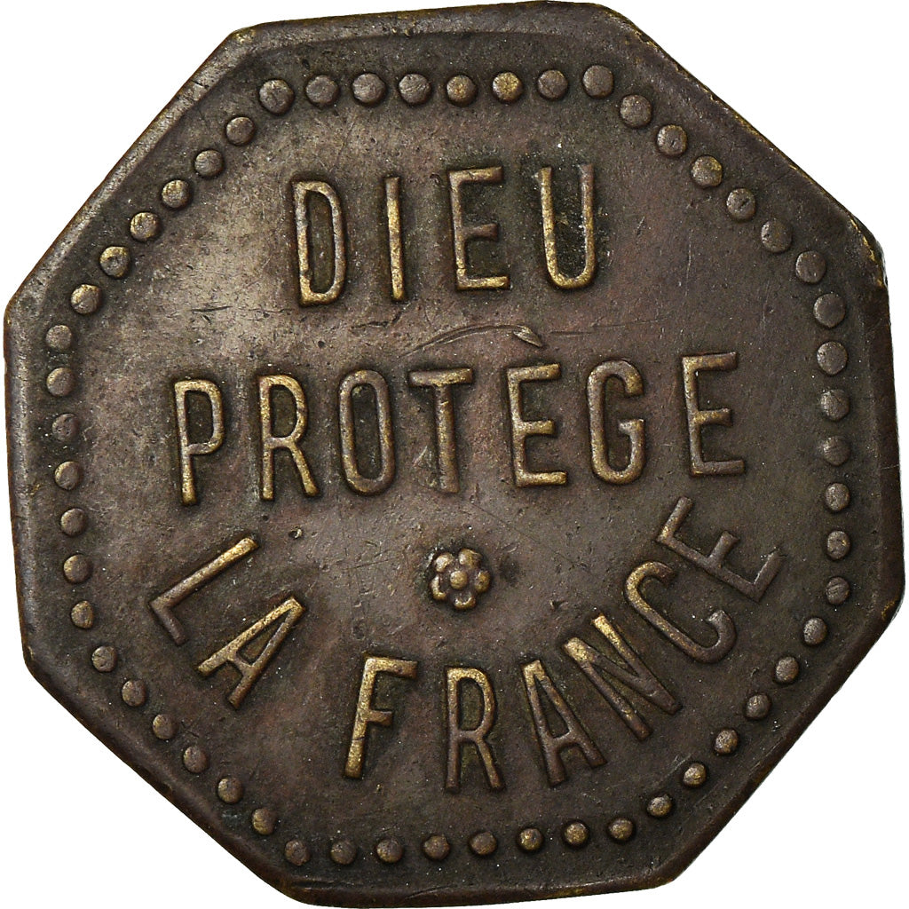 France, Token, Dieu Protège la France, Sint Unum, ND (1890), AU(50-53), Copper