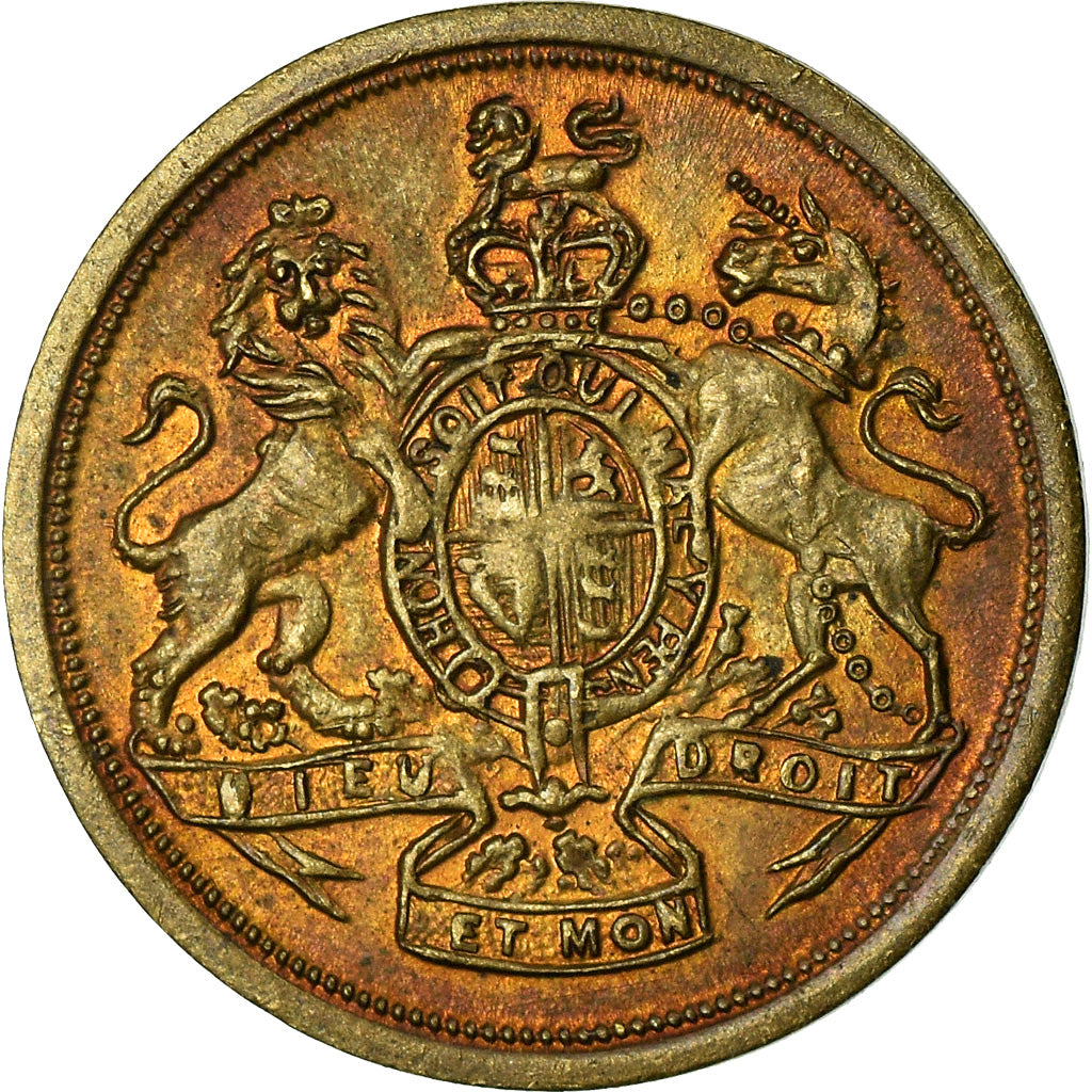 United Kingdom , Token, Jeton de Jeu, Dieu et mon Droit, MS(63), Copper