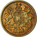 United Kingdom , Token, Jeton de Jeu, Dieu et mon Droit, MS(63), Copper