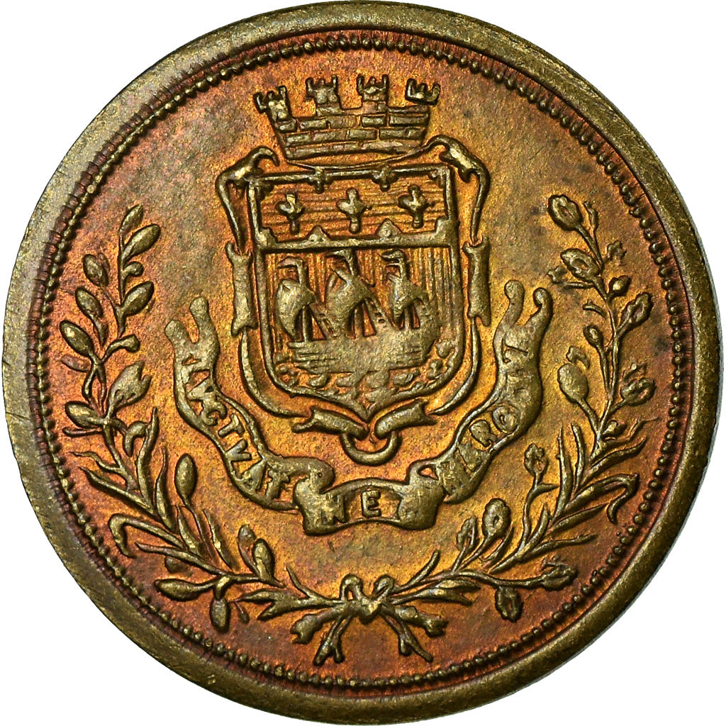 United Kingdom , Token, Jeton de Jeu, Dieu et mon Droit, MS(63), Copper