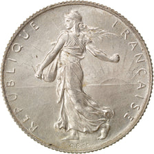 FRANCE, Semeuse, 2 Francs, 1915, Paris, KM #845.1, AU(50-53), Silver, 27,...