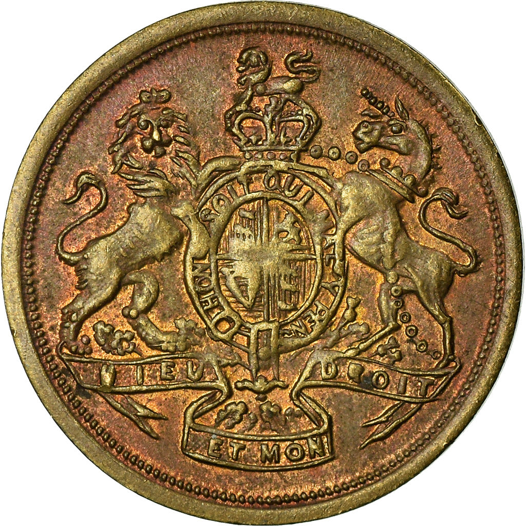 United Kingdom , Token, Jeton de Jeu, Dieu et mon Droit, MS(63), Copper