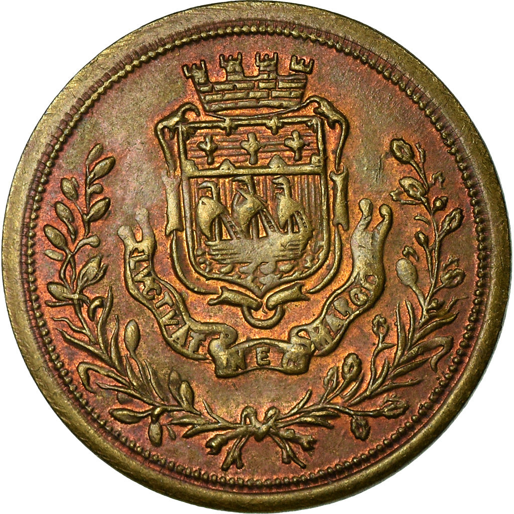United Kingdom , Token, Jeton de Jeu, Dieu et mon Droit, MS(63), Copper