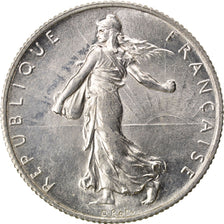 FRANCE, Semeuse, 2 Francs, 1915, Paris, KM #845.1, AU(55-58), Silver, 27,...