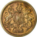 United Kingdom , Token, Jeton de Jeu, Dieu et mon Droit, MS(60-62), Copper