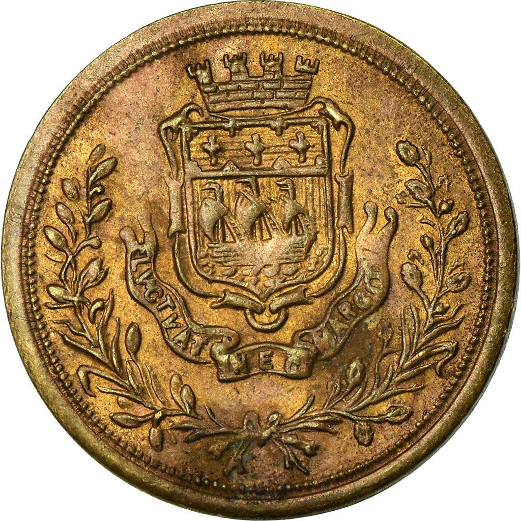United Kingdom , Token, Jeton de Jeu, Dieu et mon Droit, MS(60-62), Copper