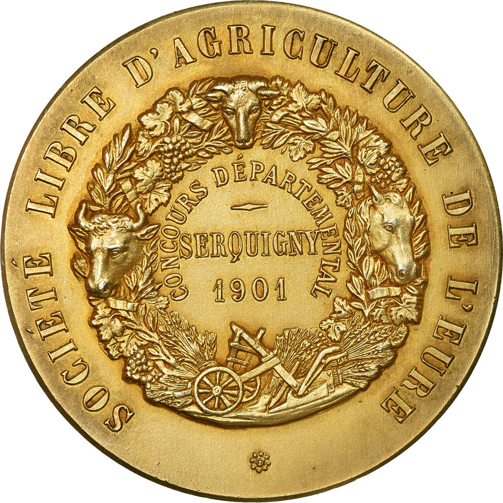France, Médaille, Concours Agricole de Serquigny, Eure, Olivier de Serres