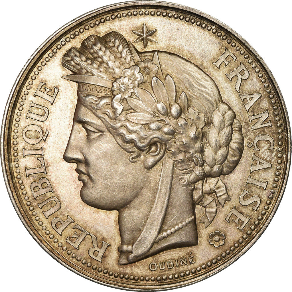 France, Medal, Cérès, République Française, Oudiné, MS(60-62), Silver