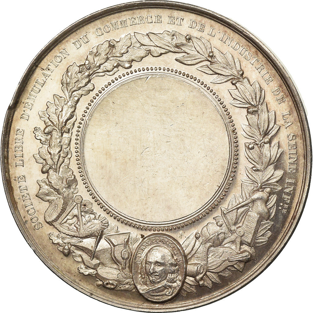France, Médaille, Société d'Emulation du Commerce, Seine Inférieure, Noël