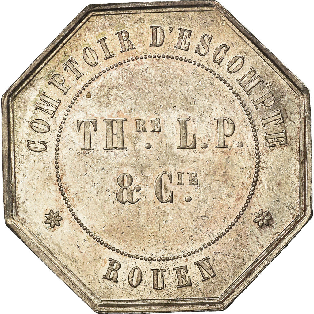 France, Token, Savings Bank, Comptoir d'Escompte de Rouen, 1854, Hamel
