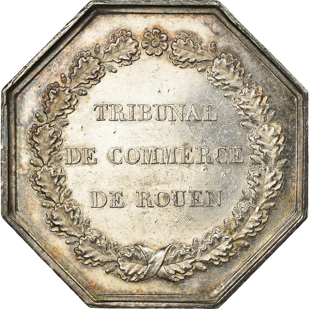 France, Médaille, Justice, Tribunal de Commerce de Rouen, 1832, Barre, TTB+