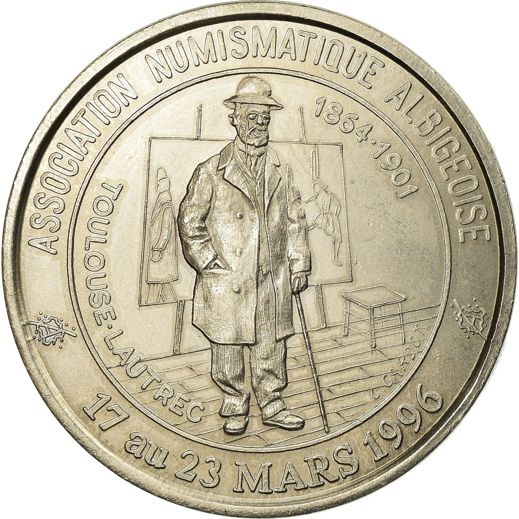 Francia, Token, Euro des Villes, 3 Euro d'Albi, 1996, SC+, Cobre - níquel