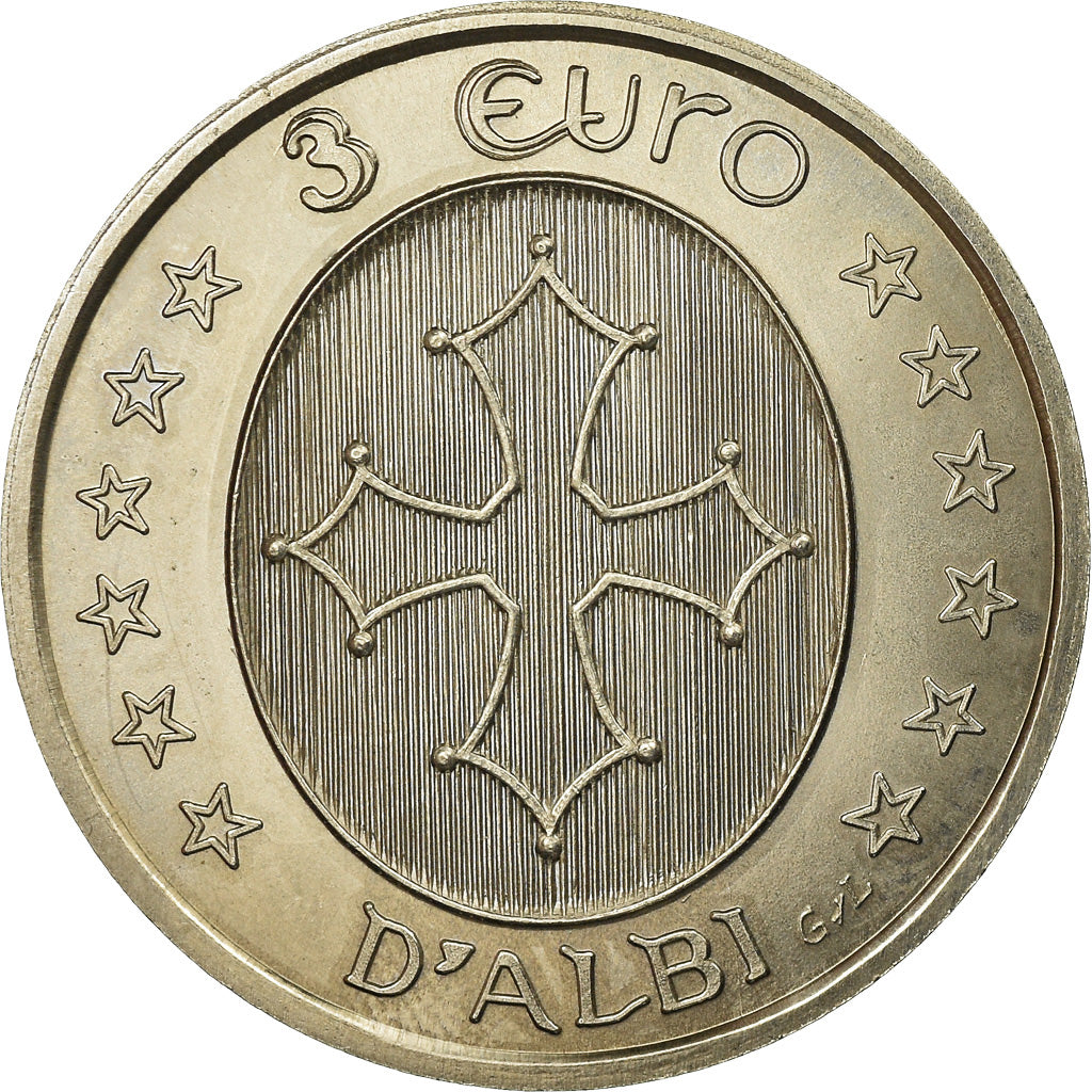 Francia, Token, Euro des Villes, 3 Euro d'Albi, 1996, SC+, Cobre - níquel
