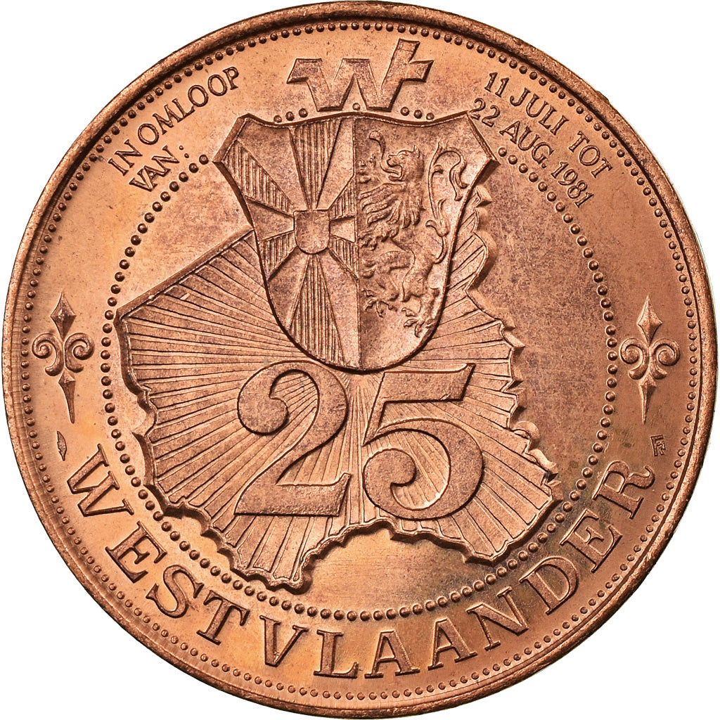 Belgique, Jeton, Westvlaander, Blankenberge-Nieuwpoort-Oostende, 1981, SPL+