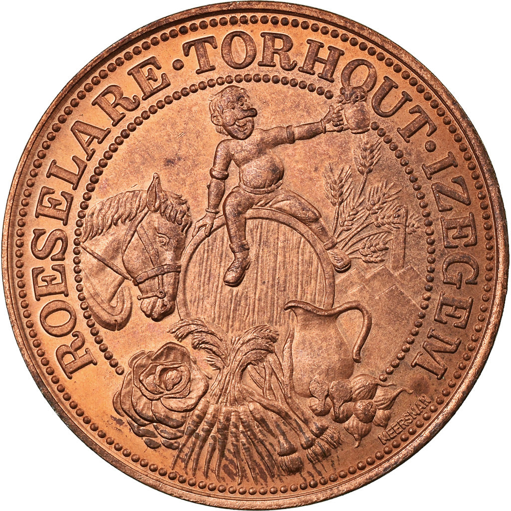 Belgium, Token, Westvlaander, Roeselare-Torhout-Izegem, 1981, MS(64), Copper