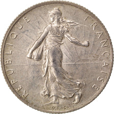FRANCE, Semeuse, 2 Francs, 1918, Paris, KM #845.1, AU(55-58), Silver, 27,...