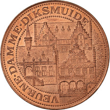 Belgium, Token, Westvlaander, Veurne-Damme-Diksmuide, 1981, MS(64), Copper