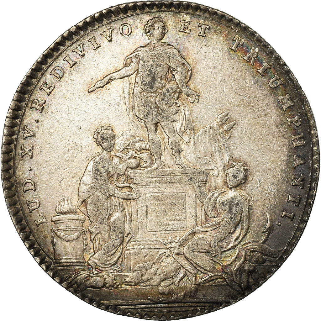 Frankrijk, Token, Louis XV, États de Bretagne, Rennes, 1754, ZF, Zilver