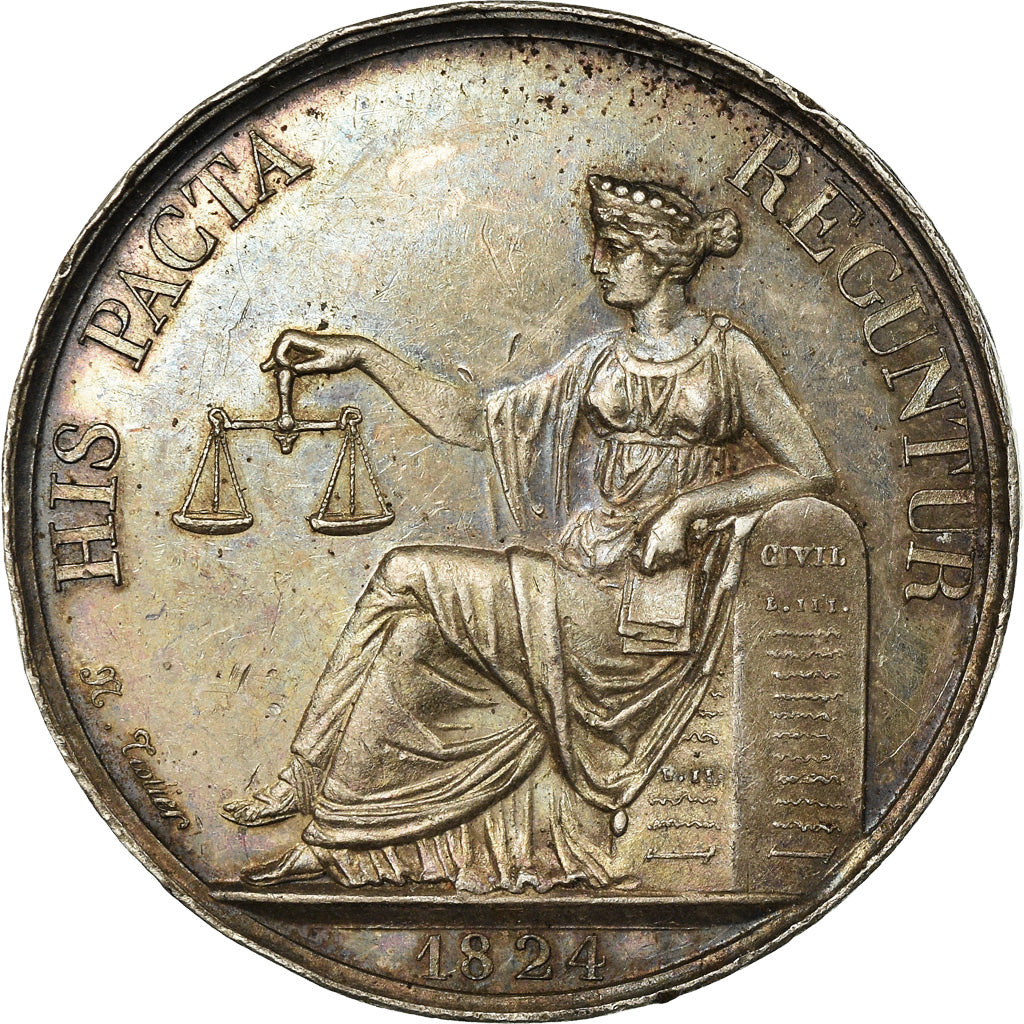 Frankreich, Token, Notaires de l'Arrondissement de Reims, 1824, Tiolier, SS
