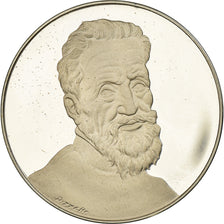 Italia, medaglia, Michelangelo, Roma, Rizzelo, SPL, Argento