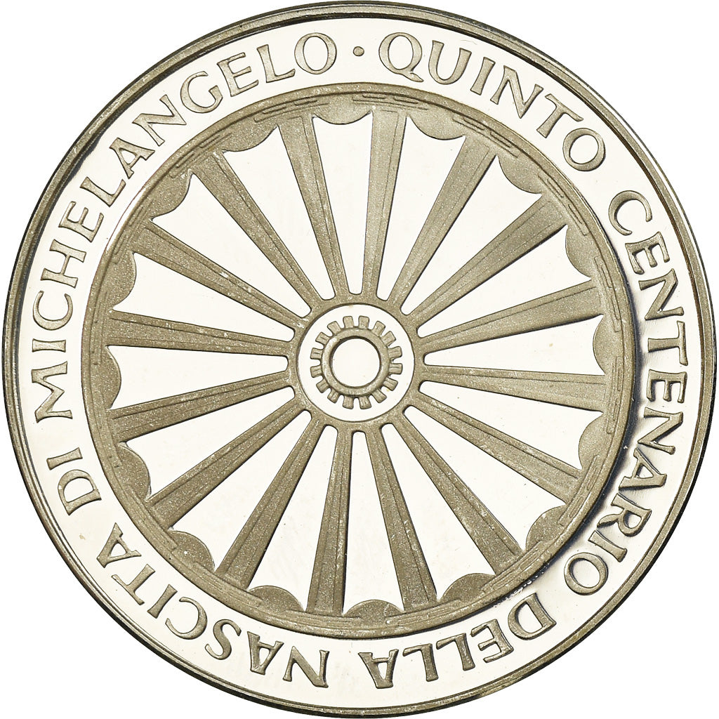 Italia, medaglia, Michelangelo, Roma, Rizzelo, SPL, Argento