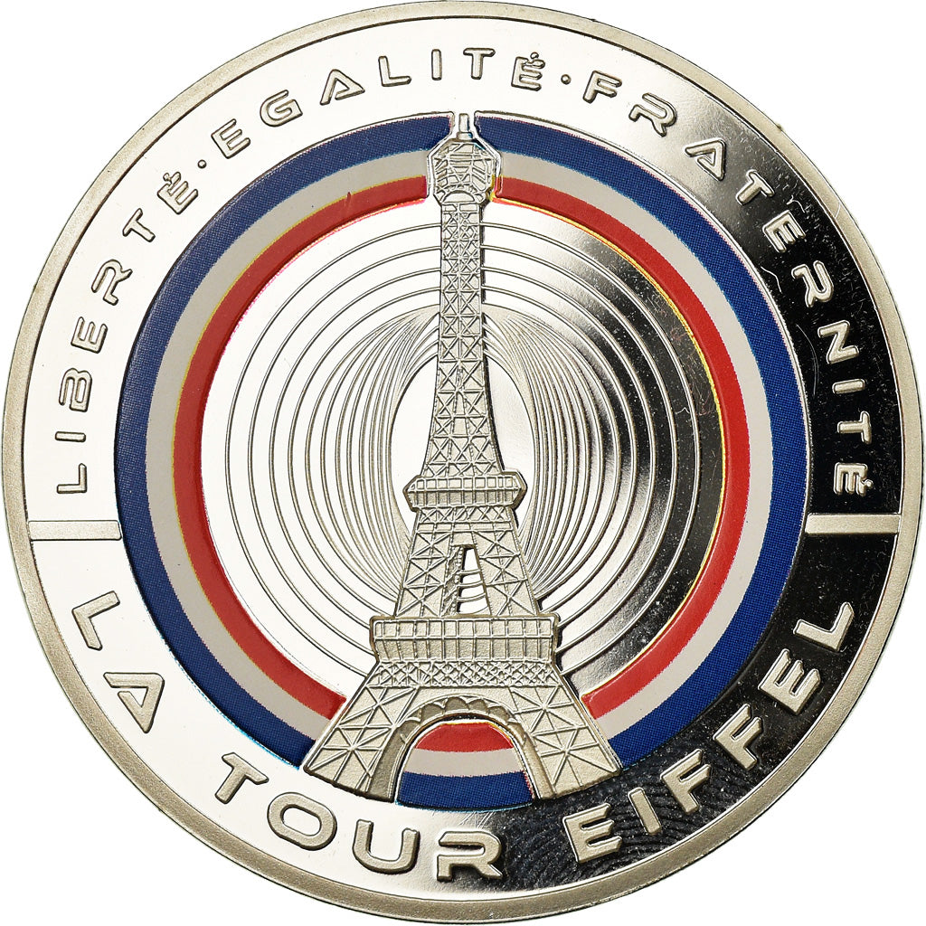 France, Medal, Les Fleurons Français, La Tour Eiffel, MS(65-70), Copper Plated